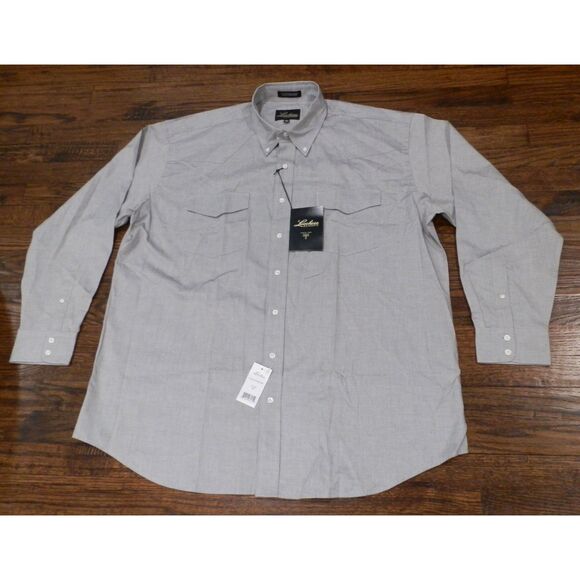 Lucchese Classics Grey Long Sleeve Button Down Shirt Men's Size 17 1/2/36 NWT - Picture 1 of 2